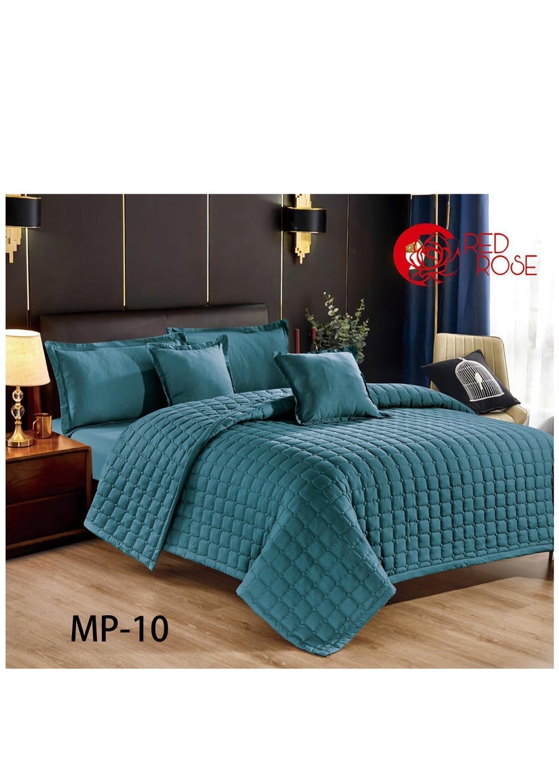 ريد روز - طقم لحاف سرير نفر مفرش مضغوط مكون من 4 قطع مايكروفايبر مقاس 220x160 سم - Image 1
