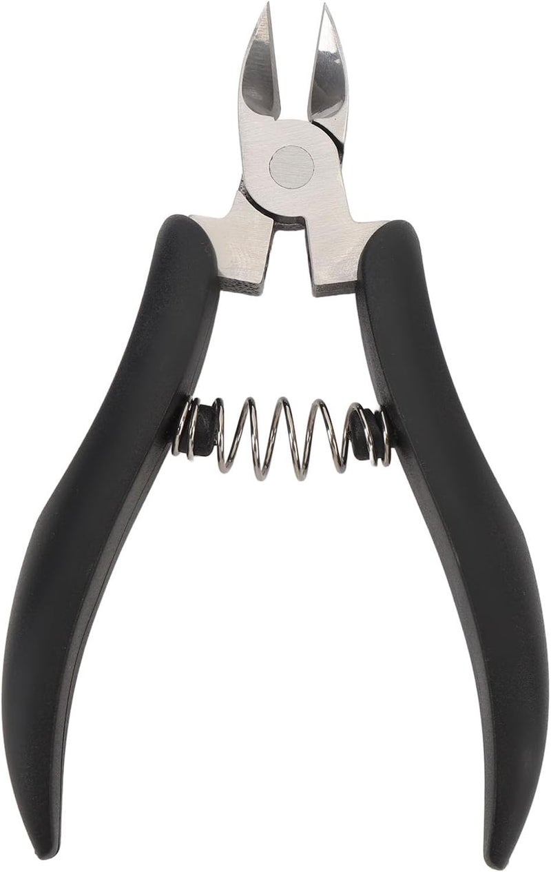 Stainless Steel Cuticle Nipper, Non Slip Ingrown Toe Nail Cuticle Pliers with Protective Cover, Dual Sided for Trimming, Ergonomic for Handling - Image 1