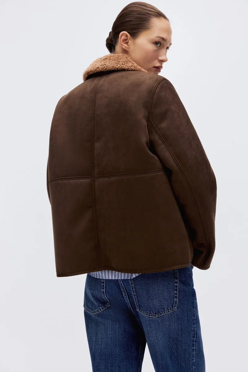 H&M Teddy-collared jacket