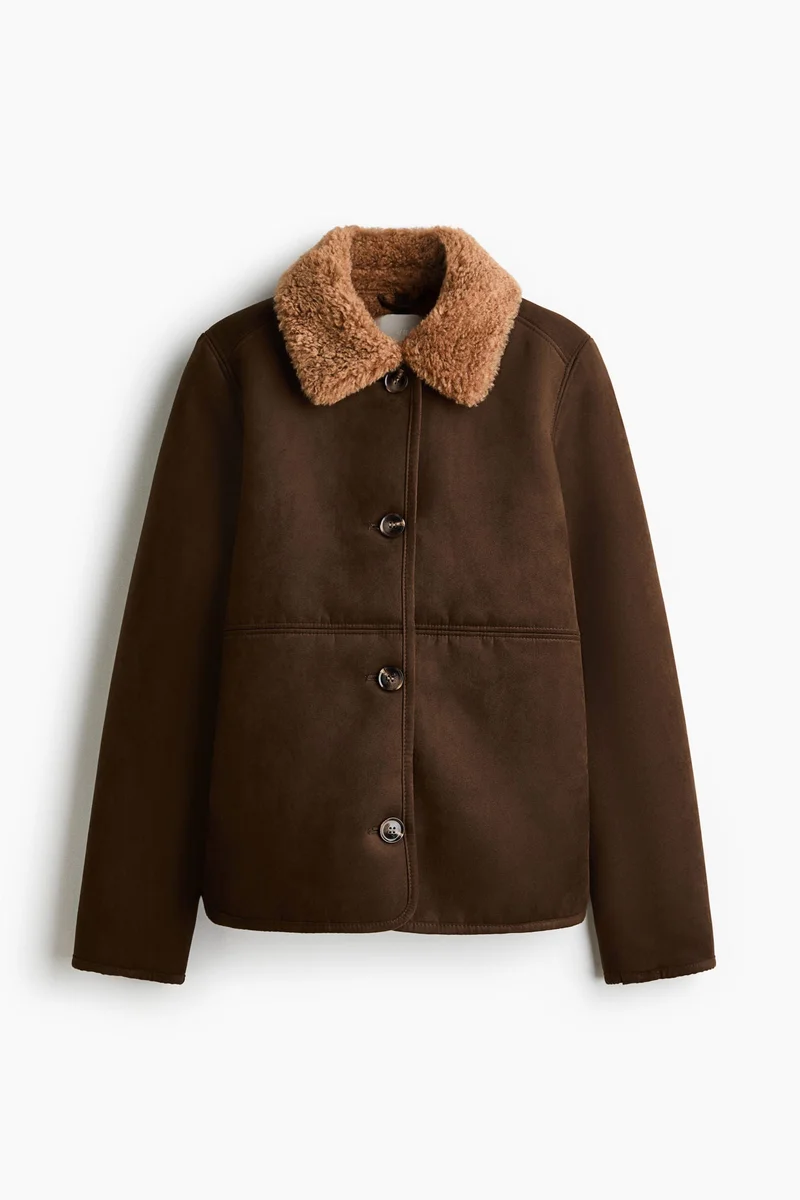 H&M Teddy-collared jacket