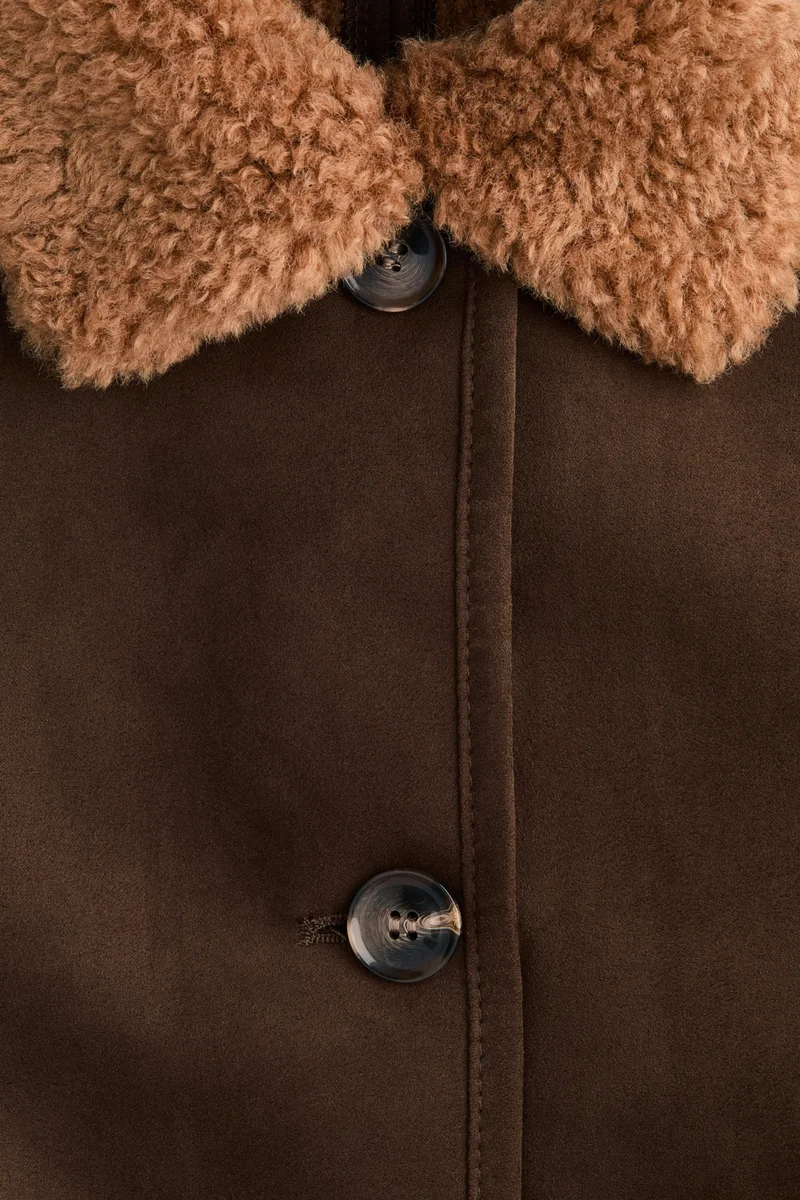 H&M Teddy-collared jacket