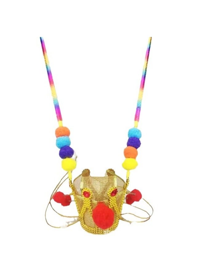 Golden Cudgel Sun Wukong Mask Five-piece Set Children's Automatic Telescopic Cudgel Crown Scenic Area Night Market Hot Sale Wholesale-Color:Automatic Glowing Pattern Gold Hoop Stick  - Image 4