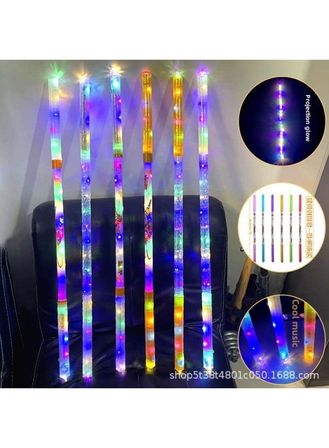 Golden Cudgel Sun Wukong Mask Five-piece Set Children's Automatic Telescopic Cudgel Crown Scenic Area Night Market Hot Sale Wholesale-Color:Automatic Glowing Pattern Gold Hoop Stick  - Image 3