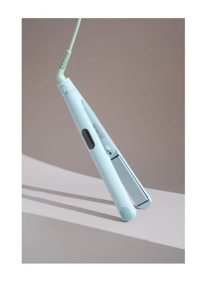 Fanda Professional 2 in 1 Hair Straightener Tiffany Green - Small Siza 1.5cm - Image 1