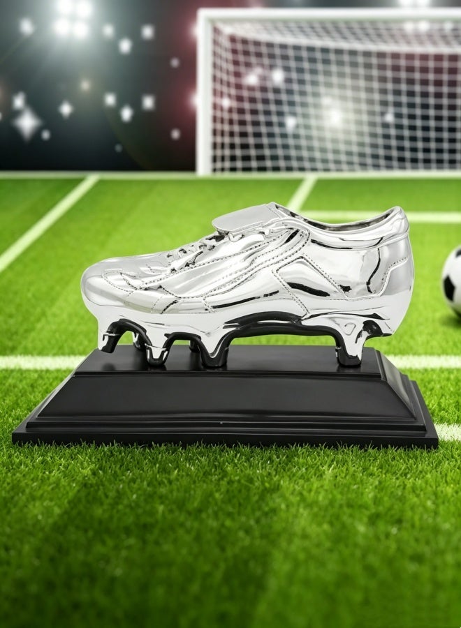 كأس كرة القدم الفضية ، كأس الحرف الراتنجية ، هدية تذكارية ، كأس ديكور - Image 3