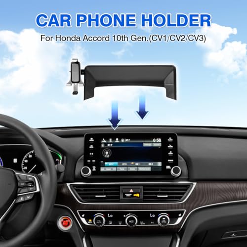 Autorder Car Phone Holder for Honda Accord 2018-2022 Accessories Air Vent Screen Fixed Clip 360° Rotation Cell Phone Mount Hands-Free Anti-Vibration(Two Installation Methods) - Image 2