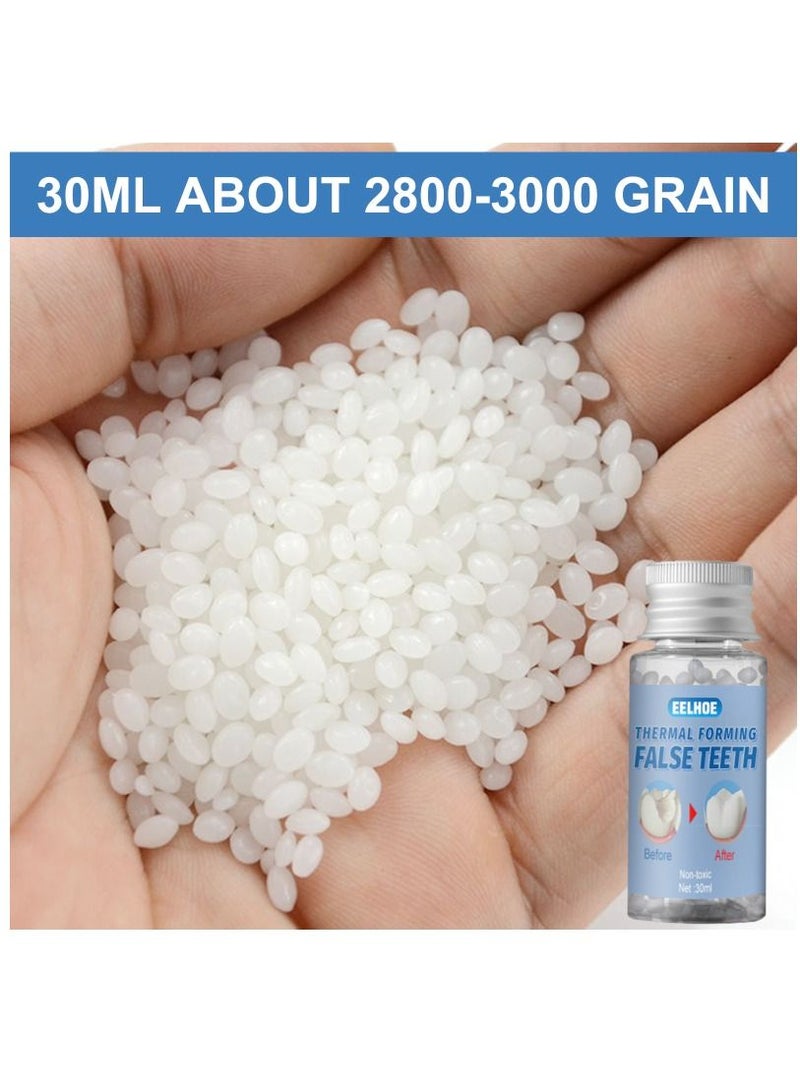 EELHOE Temporary Tooth Repair Beads Tooth Repair Kit Teeth Filling Replacement for Chipped Teeth, Thermal Beads for Temporary Fix The Missing and Broken Tooth Fake Teeth 30 ml - Image 2