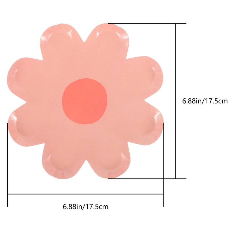 10Pcs Disposable Flower Shaped Paper Plates Colorful Dessert Appetizer Plates For Birthday Party Picnic - Image 3