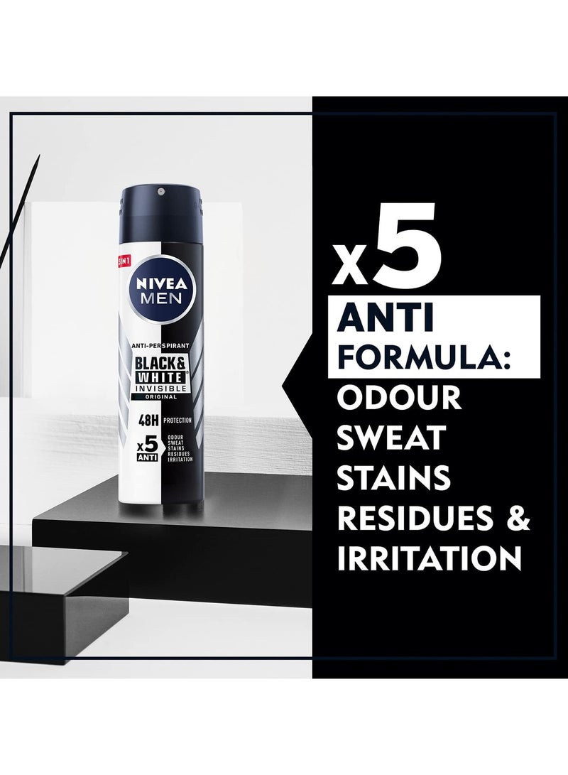 Nivea Antiperspirant spray  invisible protection black and white 200ml - Image 3