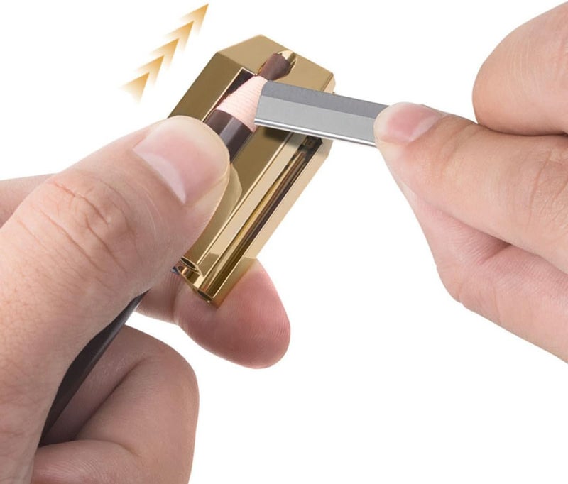 Eyebrow Pencil Sharpener with Four-side Slots for Precise Shaping Compact Beauty Pencil Shaper Portable Makeup Tool - Image 5