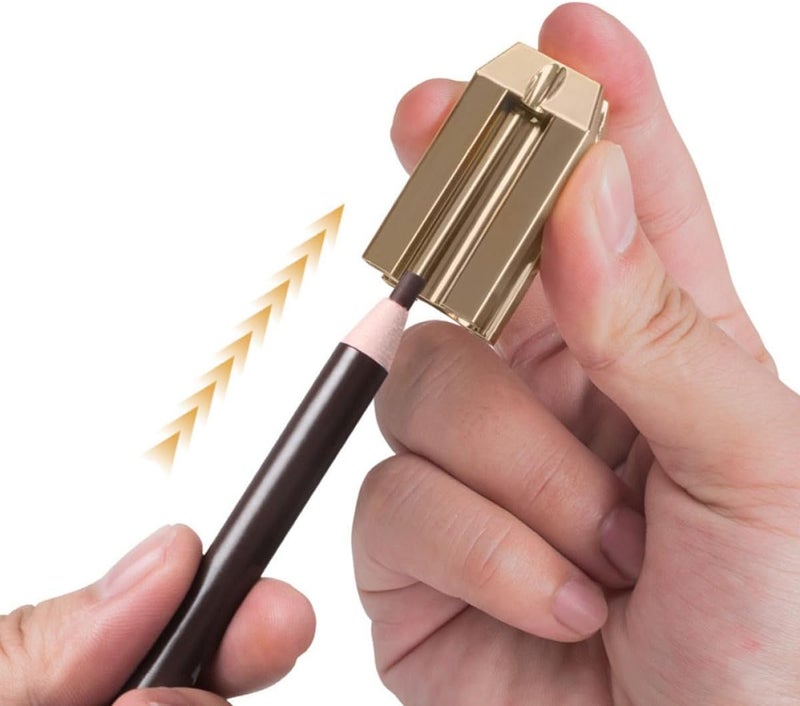 Eyebrow Pencil Sharpener with Four-side Slots for Precise Shaping Compact Beauty Pencil Shaper Portable Makeup Tool - Image 3