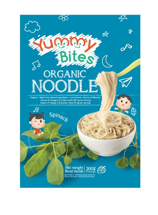 Yummy Bites Organic Noodles Spinach - Image 1
