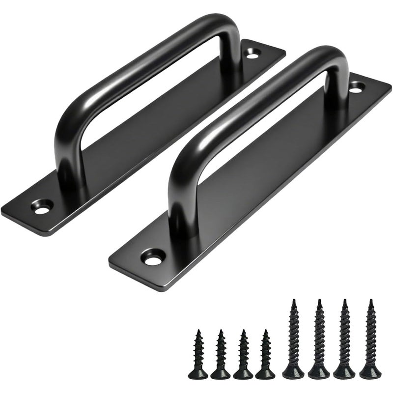 Barn Door Handle S 2 Pack 5.8 7 Inch Black Sliding Cabinet Easy Install - Image 1