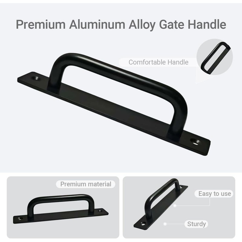 Barn Door Handle S 2 Pack 5.8 7 Inch Black Sliding Cabinet Easy Install - Image 2