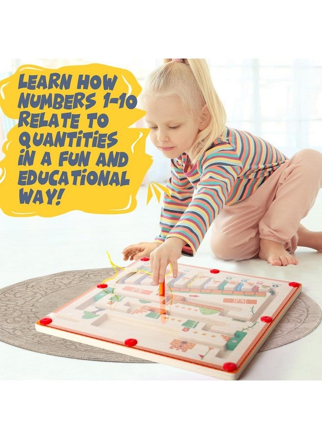 Slipps Slipps Magnetic Color and Number Maze, Montessori Toys for 3+ Year Old, Wooden Puzzle Activity Board, Learning Educational Counting Matching Toys for Toddlers and Kids Boys Girls  - Image 5