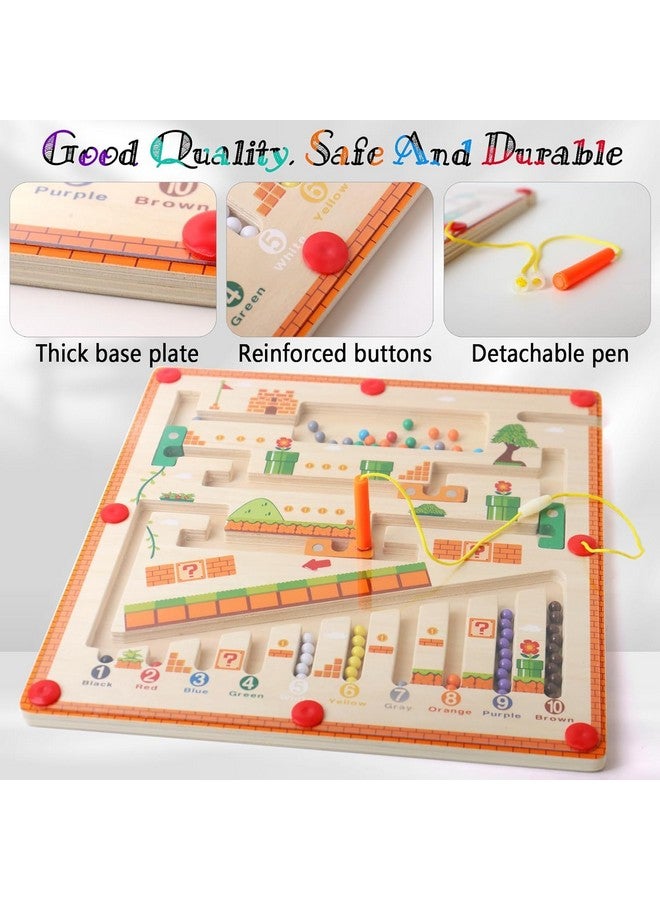 Slipps Slipps Magnetic Color and Number Maze, Montessori Toys for 3+ Year Old, Wooden Puzzle Activity Board, Learning Educational Counting Matching Toys for Toddlers and Kids Boys Girls  - Image 4