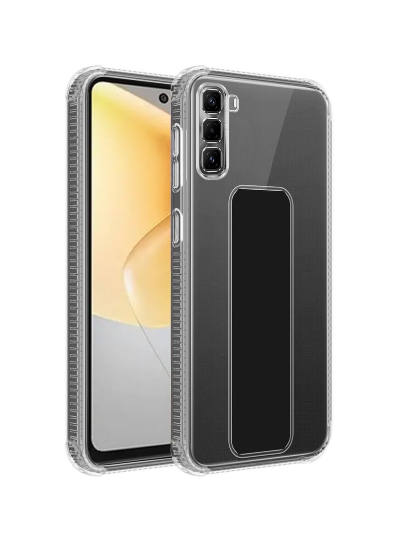 Techie حافظة مغناطيسية شفافة من TPU لهاتف Infinix Hot 50 4G - حماية من الصدمات مع وسادة هوائية - Image 1