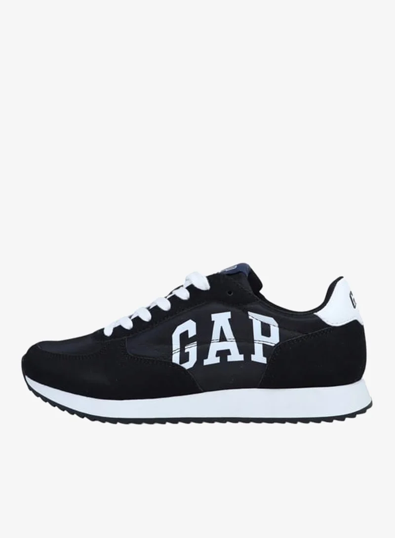 GAP Men's Logo Print Sneakers with Lace-Up Closure