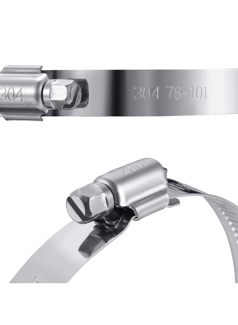 Generic 4 Pieces Adjustable 304 Stainless Steel Pipe Clamps Hose Clamps (8 Inch) - Image 3