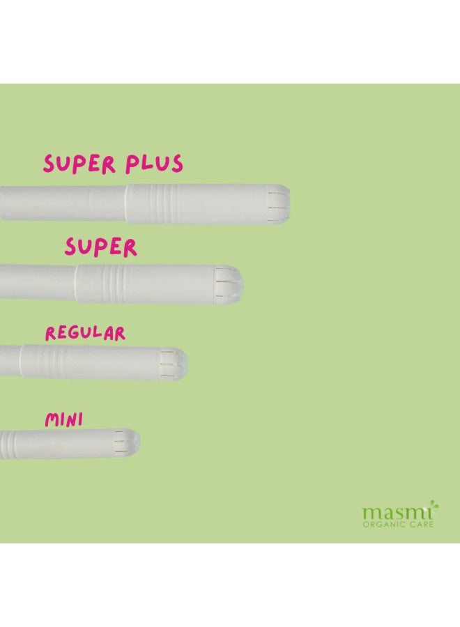 Masmi Organic Super Cotton Tampon With Applicator 14Pcs - Image 4