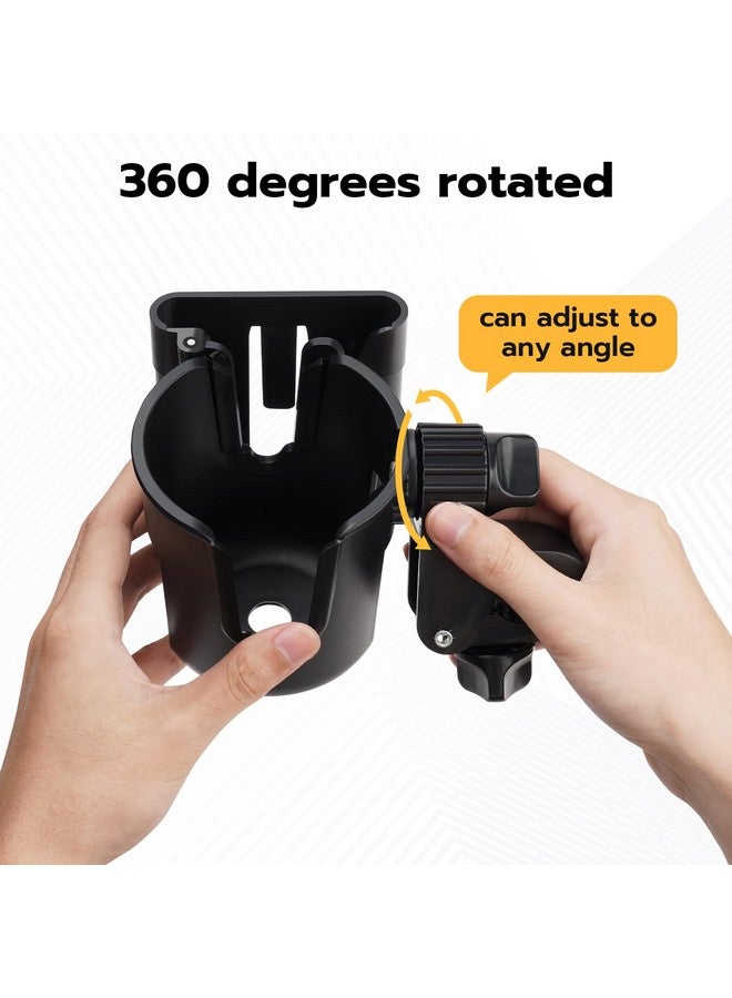 AUTOFIT 2PCS Universal Cart Cup Holder with Cell Phone Holder - Removable Cell Phone Holder 2-in-1 Cup Holder for Boats, Strollers, Wheelchairs, Bicycles, Golf Carts Cell Holder - Image 1