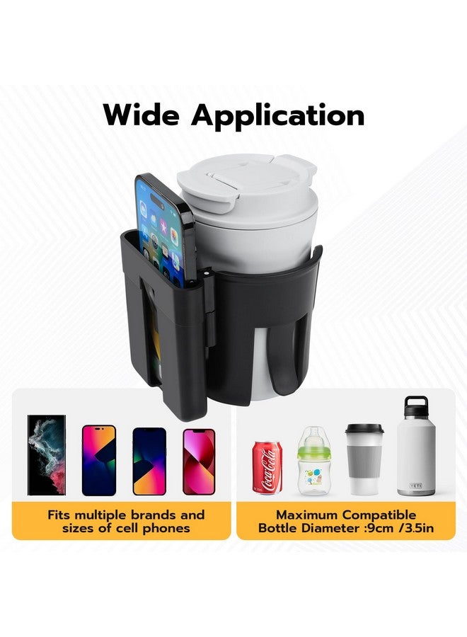 AUTOFIT 2PCS Universal Cart Cup Holder with Cell Phone Holder - Removable Cell Phone Holder 2-in-1 Cup Holder for Boats, Strollers, Wheelchairs, Bicycles, Golf Carts Cell Holder - Image 4