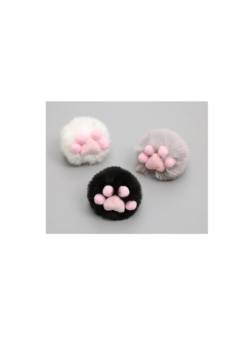 3 pcs Cat Paw Print Shape Cat Grass Toy Catnip Toy Spherical Toy Cat Toys Interactive Cat Treat Toy - Image 2