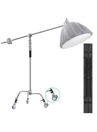 C Stand Metal with Bag Wheel Max 10.8ft/330cm with 106cm Holding Arm 2 Pieces Grip Head for Godox AD400 Pro AD600 Pro AD600BM Aputure 120D 300D II for Photography Studio Video Monolight - pzsku/ZB818CA063864DB567667Z/45/_/1683874369/1690e676-2bd2-4c74-b237-ae8addbd0650