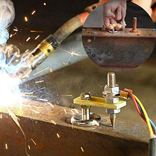 QISF 6 Pcs Magnetic Welding Head, Welding Ground Clamp, Magnetic Welding Support,Strong Magnetism Large Suction,Copper Tail Welding Stability Clamps(2 Sets) - Image 3