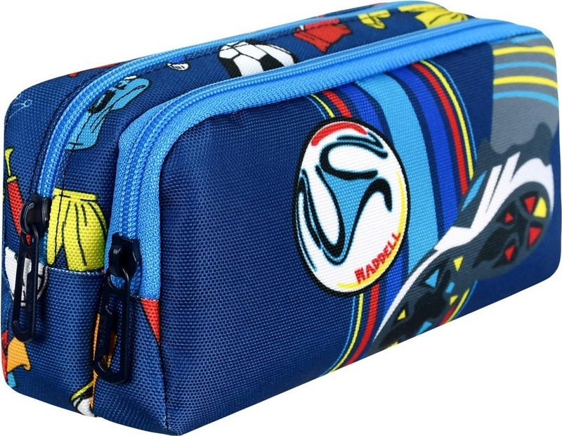 Waddell Licensed Navy Blue Football Patterned 2 Pocket Pencil Case - Image 2