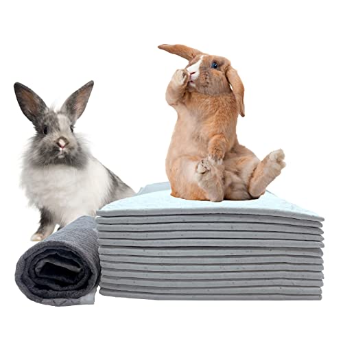 kathson 100 Piece Rabbit Pee PadsDisposable Pet Pees PadCage Black Carbon LinerSuper Absorbent Leak Proof Cushion Reduce Odor Bunny Training Accessories for Puppy Kitten Hamsters HedgehogS - Image 1