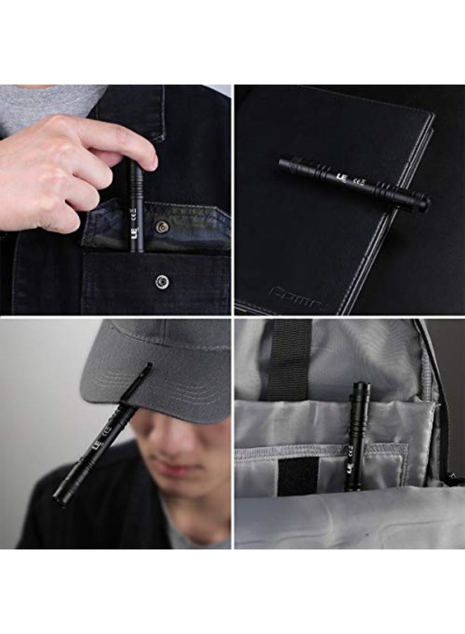 Lepro Flashlight, Torch Light Mini, Pen Flashlight LED, Waterproof Pocket Torch with Clip, AAA Battery Powered [Not included], Compact Bright LED Penlight for Inspection, Work, Repair, Pack of 2 - Image 5