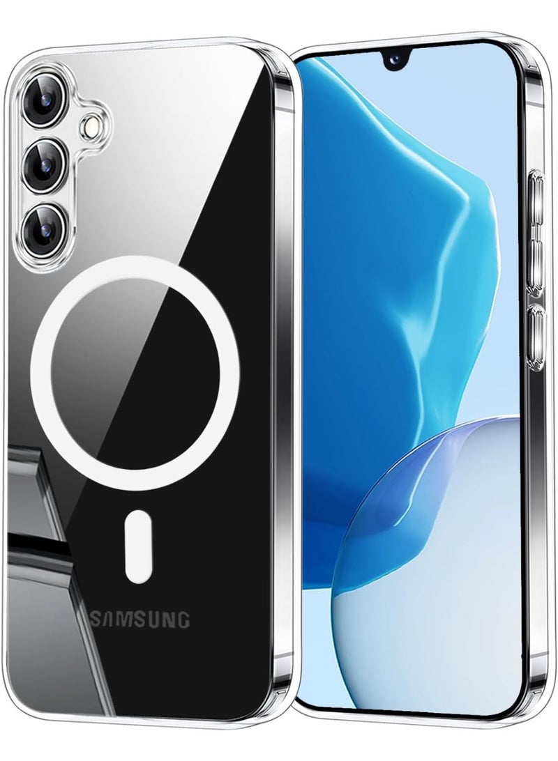 for Samsung Galaxy A35 5G Case Clear [Compatible with Magsafe] [Strong Magnet] [Non-Yellowing] Magnetic Slim Thin Bumper Phone Cover, Lightweight, and Durable Clear - Image 1