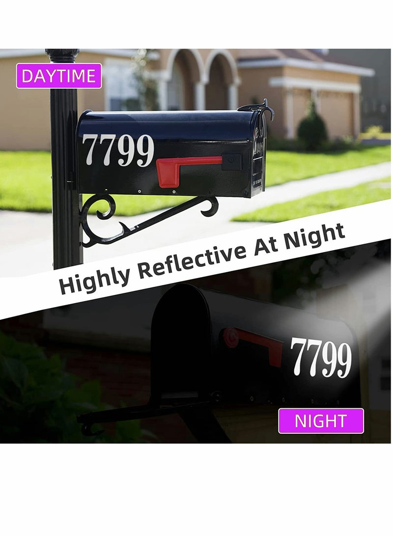 Barakah Reflective Mailbox Numbers for Outside 50PCs Waterproof Stickers 3'' and 4'' Self Adhesive 0 to 9 Vinyl Number Signs Window Door Cars Trucks Home Business Address - Image 5