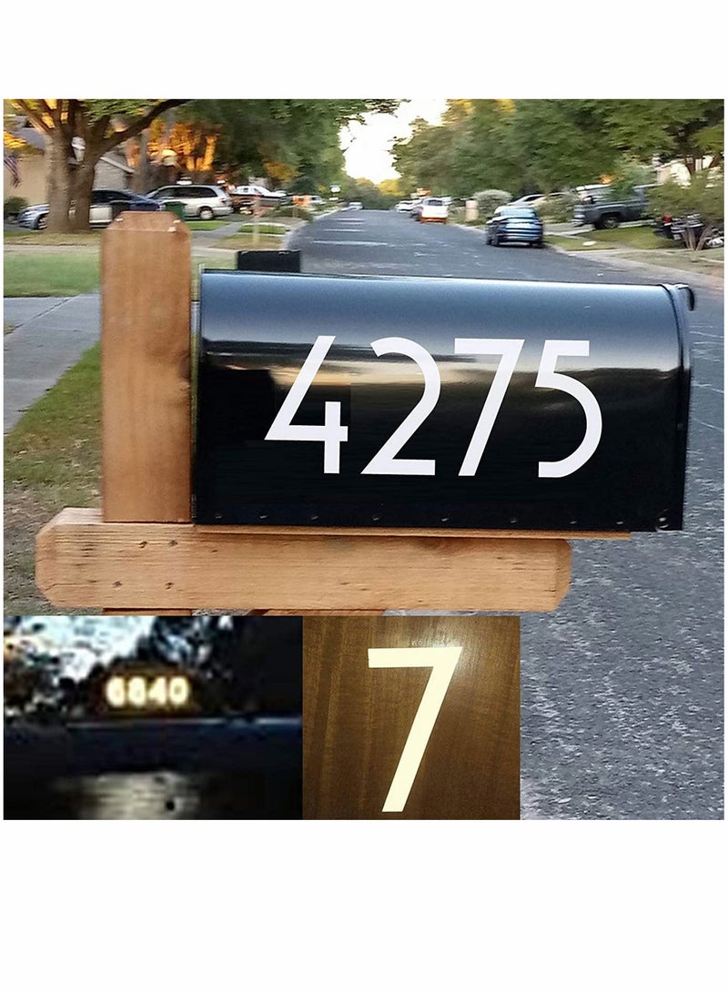 Barakah Reflective Mailbox Numbers for Outside 50PCs Waterproof Stickers 3'' and 4'' Self Adhesive 0 to 9 Vinyl Number Signs Window Door Cars Trucks Home Business Address - Image 2