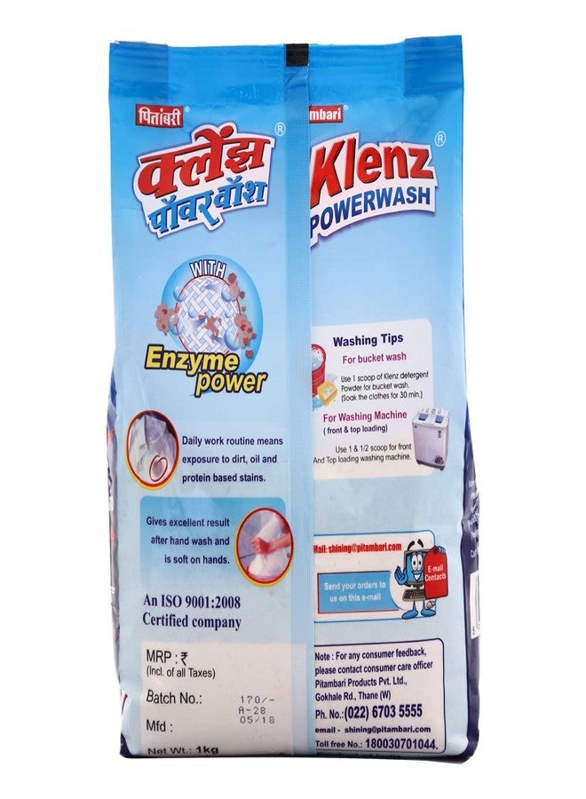 Pitambari Klenz Power Wash Detergent Powder - 1 Kg - Image 3