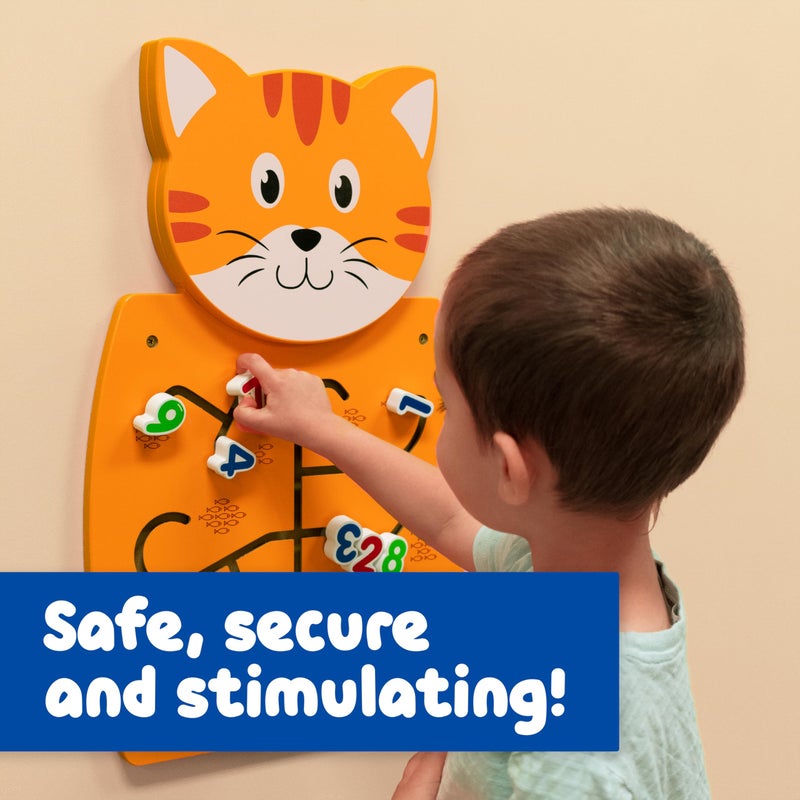 SPARK & WOW LEARNING ADVANTAGE Cat Activity Wall Panel - 18m+ - Toddler Activity Center - Wall-Mounted Toy - Busy Board Decor for Bedrooms, Daycares and Play Areas - Image 4