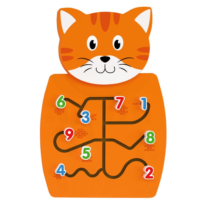 SPARK & WOW LEARNING ADVANTAGE Cat Activity Wall Panel - 18m+ - Toddler Activity Center - Wall-Mounted Toy - Busy Board Decor for Bedrooms, Daycares and Play Areas - Image 1