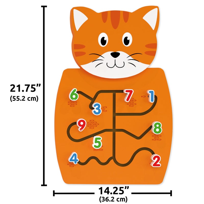 SPARK & WOW LEARNING ADVANTAGE Cat Activity Wall Panel - 18m+ - Toddler Activity Center - Wall-Mounted Toy - Busy Board Decor for Bedrooms, Daycares and Play Areas - Image 3