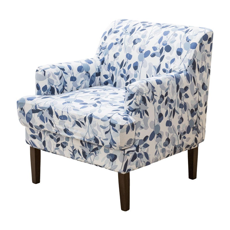KRFOONN Stretch Mid Century Modern Accent Chair Covers with Arms Printed 2 Piece Armchair Slipcovers with T Shape Cushion Covers Single Sofa Chair Slipcover for Living Room Furniture Protector, 02 - Image 1