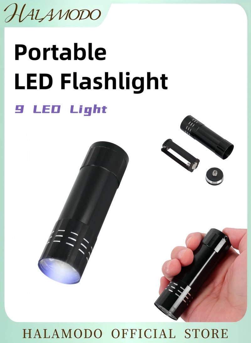 HALAMODO 9 LED Torch in Black Color, Size 5x7cm  - Image 1