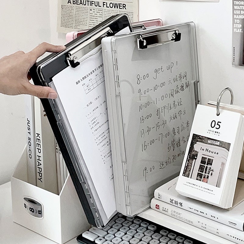 Multi-Layer Multi-Functional Folder Writing Pad Test Paper Storage Box Primary School Student Board Clip Writing Board Storage Folder - Image 4