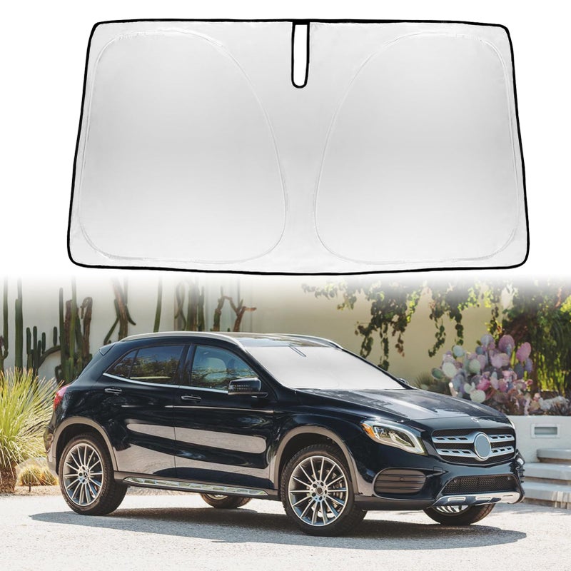for Mercedes Benz GLA 250 20152020 Windshield Sun Shade Foldable Sunshade for Front Windows Cover Sun Blocker Protect Car from Sun Rays Custom Fit 20252016 Mercedes Benz GLC 300 Car Accessories