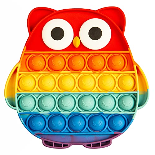 AIZIXIN Pop Bubble Fidget Sensory Toys Squeeze Sensory Toys Novelty Gifts for Boys and Girls Stress Relief and AntiAnxiety Tools for Kids and Adults OwlRainbow - Image 1