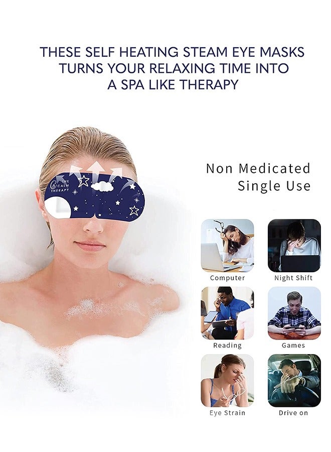 5pcs Heating Steam Eye Mask, Disposable Heated Eye Mask,   Soothe Dry Eye, Dark Circle Removal, Fatigue Relief Relax Sleep Eye Patch (  Lavender)