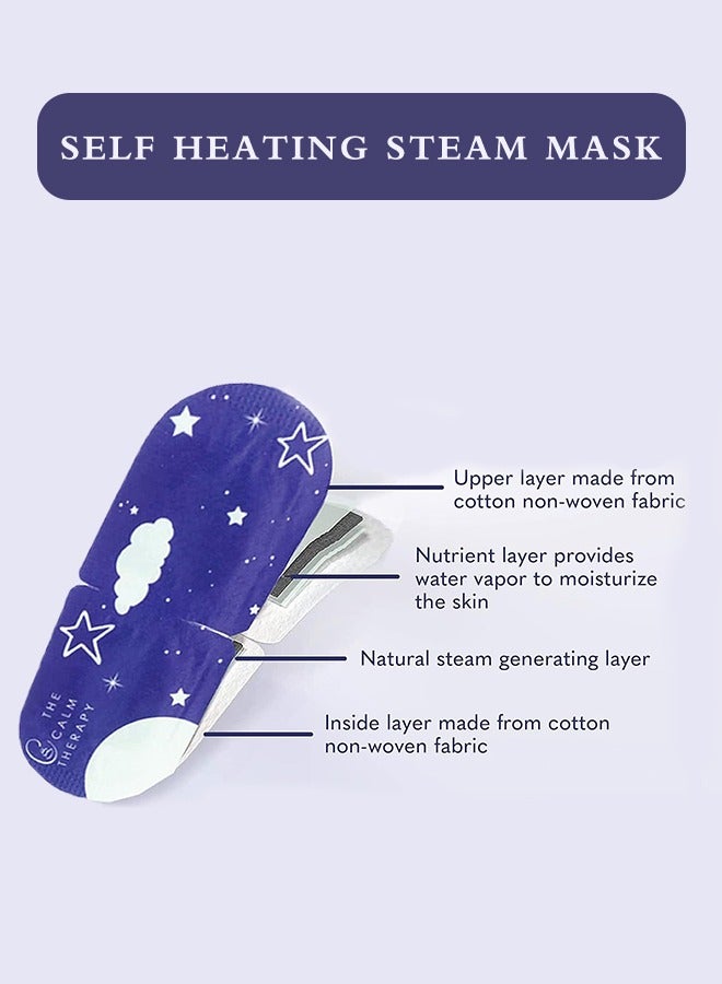 5pcs Heating Steam Eye Mask, Disposable Heated Eye Mask,   Soothe Dry Eye, Dark Circle Removal, Fatigue Relief Relax Sleep Eye Patch (  Lavender)