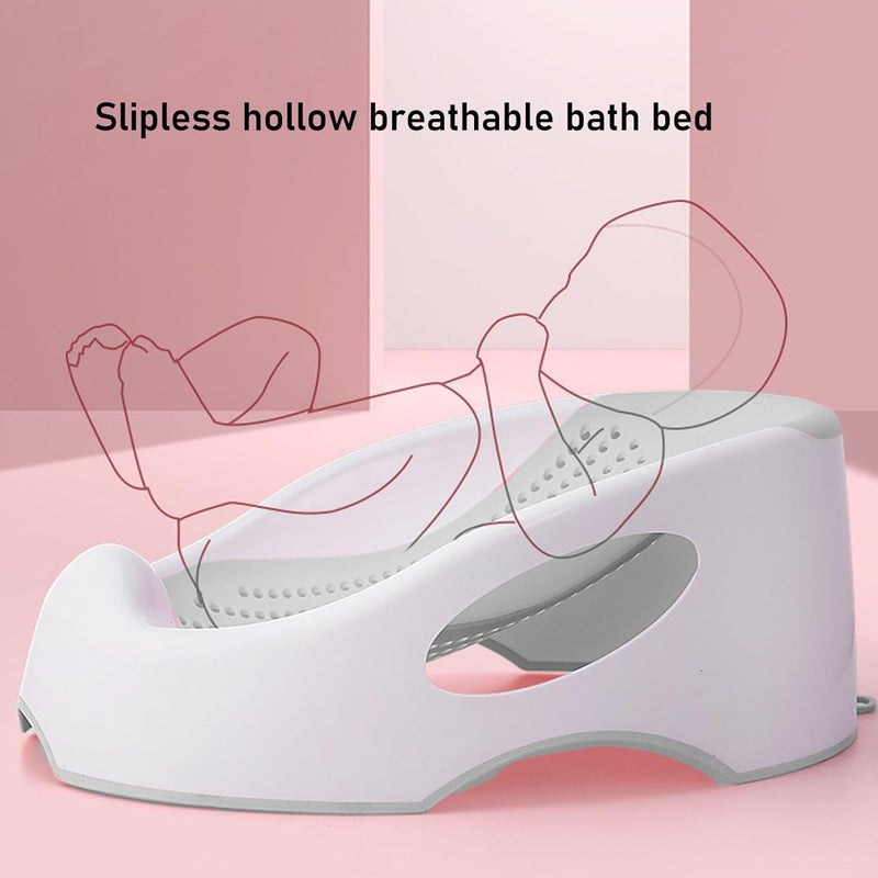 klarako Baby Bather, Bath Support for Bathtub or Sink, Slip Resistant & Ergonomic Bath Net Baby Bath Tub Lying Support Bracket Bath Mat for Newborn Infant (Light Gray) - Image 5