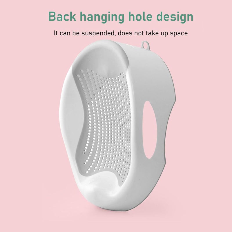 klarako Baby Bather, Bath Support for Bathtub or Sink, Slip Resistant & Ergonomic Bath Net Baby Bath Tub Lying Support Bracket Bath Mat for Newborn Infant (Light Gray) - Image 4