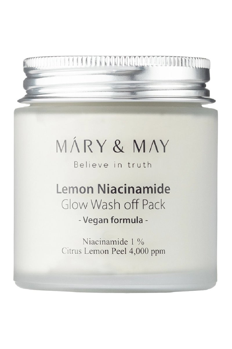 MARY & MAY Máry & May Lemon Niacinamide Glow Wash Off Pack - Creamy Clay Mask 125g - Image 1