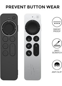 erorex Protective Case For Tv Siri Remote 2021 Non Slip Shock Resistant Durable Silicone Case For Tv 4K Gen 2 2021 Remote Silicone Remote Control Case With Lanyard Black  - Image 5
